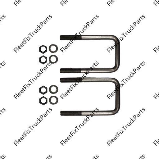 New Aftermarket U Bolt Kit Square 3/4in X 4in X 7-3/4in AUBK8254-073 A6803221225 6803220425