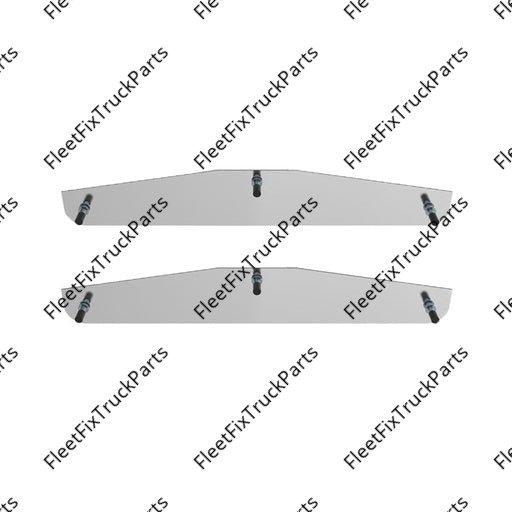 New Aftermarket Mud Flap Bottom Plate Chrome Pair 24in 562.701-2BP 10411P 13126