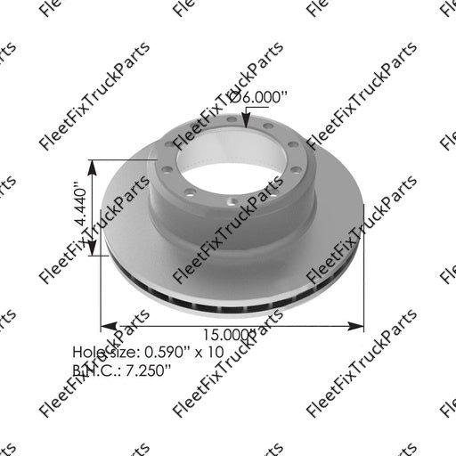 New Aftermarket Hydraulic Disc Rotor 15.000in 153.123552 141494