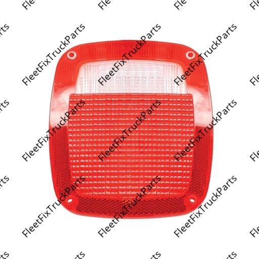 New Aftermarket Lens 5-3/4in X 6-3/4in Red w/ Back-Up 571.LG500R.1 91302