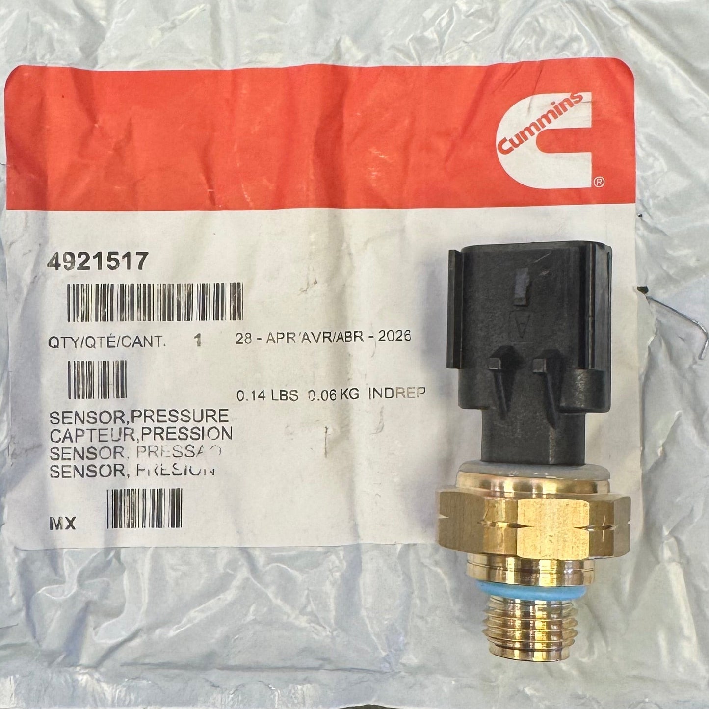 Genuine Cummins 4921517 Engine Oil Pressure Sensor OEM ISX ISM ISB X15 QSB