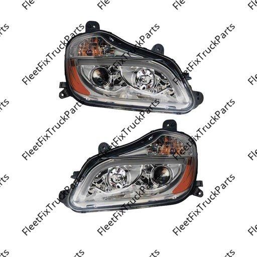 New Aftermarket Headlamp Assembly Chrome LH/RH Kenworth 564.59090SC