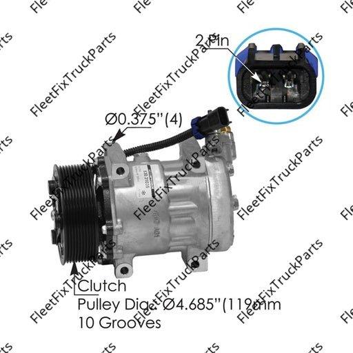 New Aftermarket Air Conditioning Compressor 7H15 Type 830.31035 4347 3611894C91 5400 75R9622