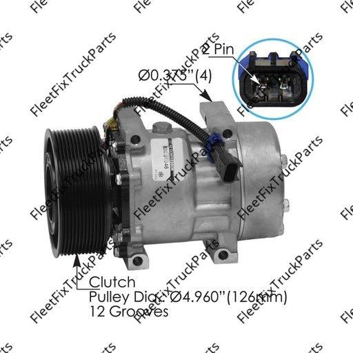 New Aftermarket Air Conditioning Compressor 7H15 Type 830.31046 4370 9766 5402 20-04078 2004078
