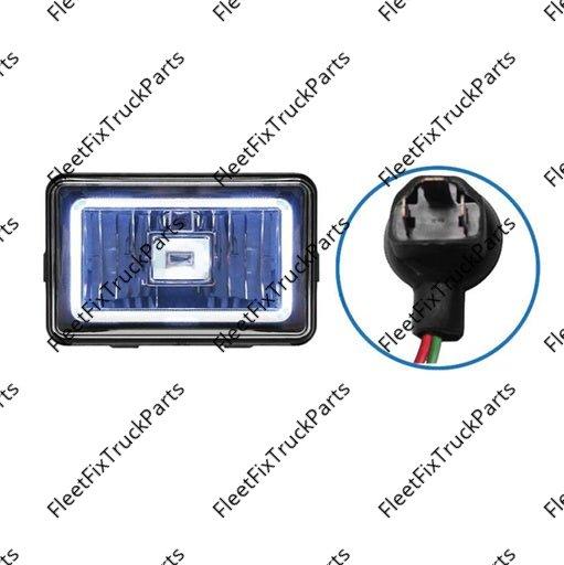 New Aftermarket Headlamp High Beam 4in X 6in LED w/Halo 564.9946SH