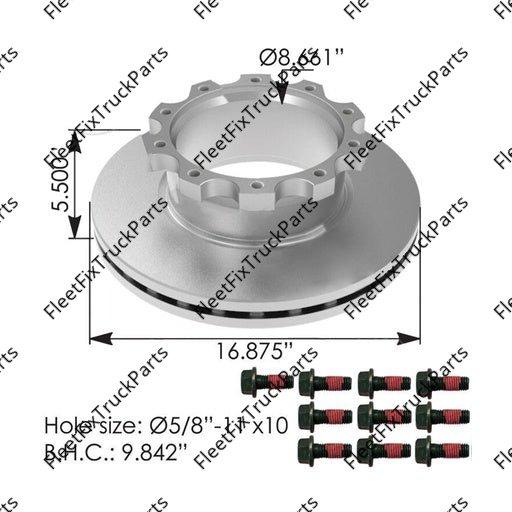 New Aftermarket Air Disc Rotor 16.875in 153.1802081 802081 M44D76618