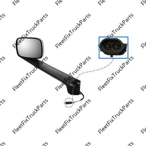 New Aftermarket Hood Mount Mirror RH Chrome Freightliner 563.46092C A2275354003