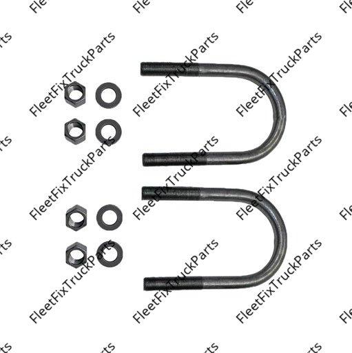 New Aftermarket U Bolt Kit RND 3/4in X 4in X 7-3/8in AUBK8154-073, 1109363065, 1109363070, 20529989
