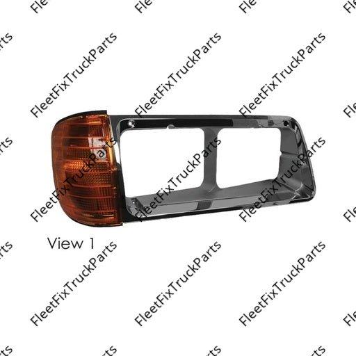 New Aftermarket Bezel w/Signal Lamp Chrome Freightliner 564.46046 A06-20738-001