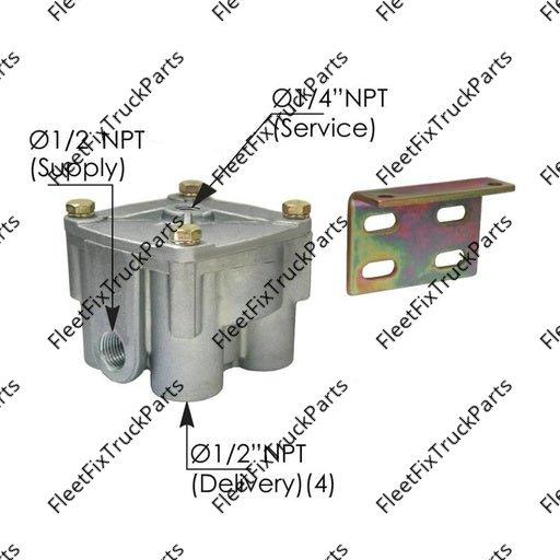 New Aftermarket R12V Type Relay Valve 4PSI 170.102626 102626N