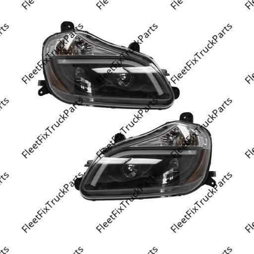 New Aftermarket Headlamp Assembly Black LH-RH Kenworth 564.59090SB