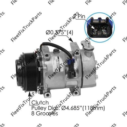 New Aftermarket Air Conditioning Compressor 7H15 Type 830.31048 4081 5406 20-04081 20-04398
