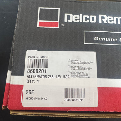 Delco Remy 8600201 Genuine 28SI Alternator 12V 160 Amp Pad Mount Freightliner OEM