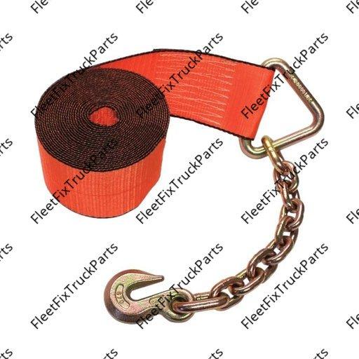 New Aftermarket Chain Hook Winch Strap-HD 4in X 27FT 573.D427CH-HD