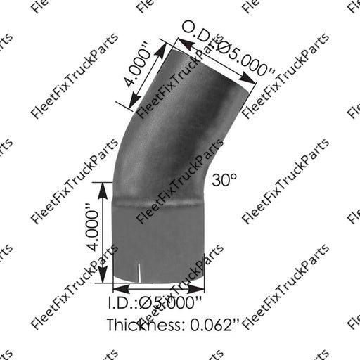 New Aftermarket Exhaust Elbow 30 Deg 5in ID-OD 562.U4530E4A J009633 900074A L50030NE
