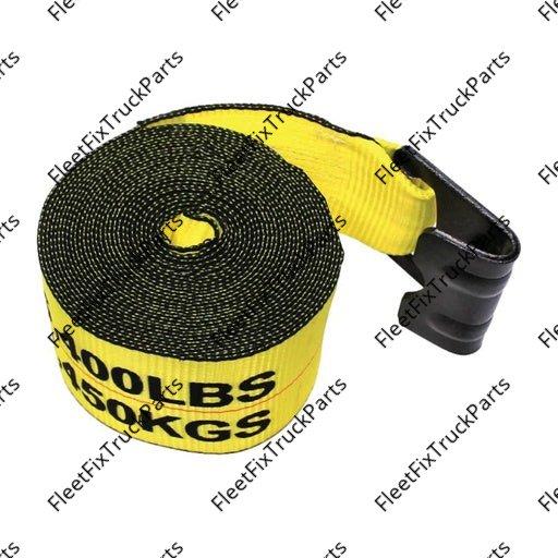 New Aftermarket Flat Hook Winch Strap 4in X 27FT 573.D427FH