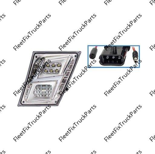 New Aftermarket Fog Lamp w/DRL LED LH Chrome Volvo 564.96030DCZ