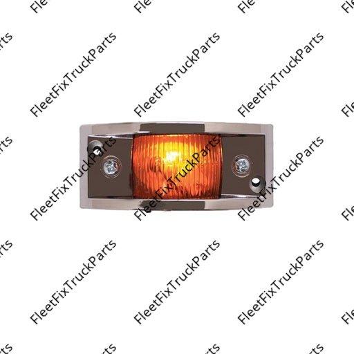 New Aftermarket Marker Light Chrome Armored Amber 571.LG264A 46893