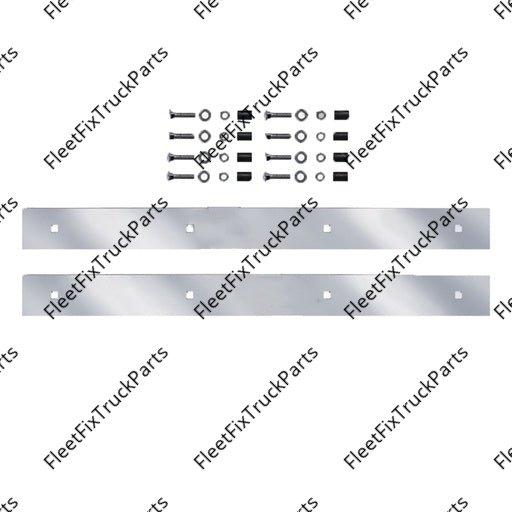 New Aftermarket Mud Flap Top Plate Chrome Pair 562.602-2BP 30150