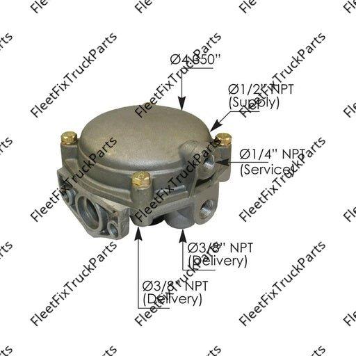 New Aftermarket R6 Relay Valve Larger 1/2in Bendix Type 170.280375 280375 281834 282346