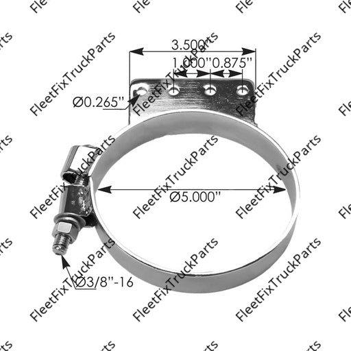 New Aftermarket Stack Mtg Bracket 5in Chrome Kenworth 562.U5951BKC MB5KWS