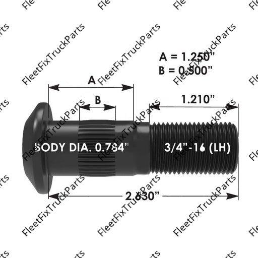 New Aftermarket Wheel Stud 201.6289L 20X1809 E5870L R005870L