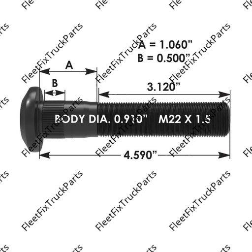 New Aftermarket Wheel Stud 201.6142 R0010216 102189 E10216